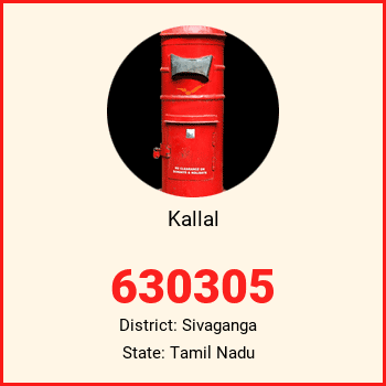 Kallal pin code, district Sivaganga in Tamil Nadu