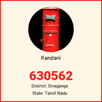 Kandani pin code, district Sivaganga in Tamil Nadu