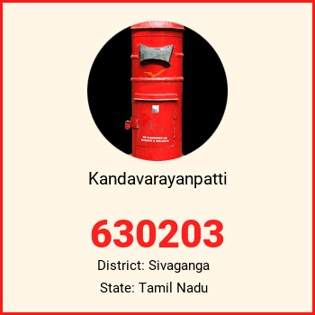 Kandavarayanpatti pin code, district Sivaganga in Tamil Nadu