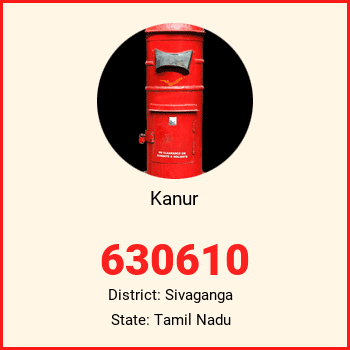 Kanur pin code, district Sivaganga in Tamil Nadu