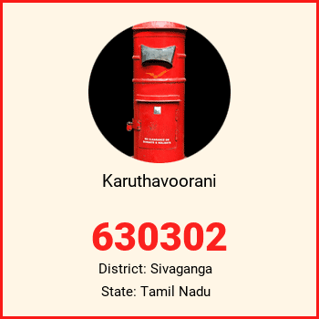 Karuthavoorani pin code, district Sivaganga in Tamil Nadu