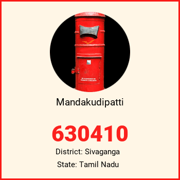 Mandakudipatti pin code, district Sivaganga in Tamil Nadu