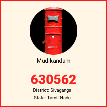 Mudikandam pin code, district Sivaganga in Tamil Nadu