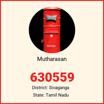 Mutharasan pin code, district Sivaganga in Tamil Nadu