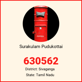 Surakulam Pudukottai pin code, district Sivaganga in Tamil Nadu