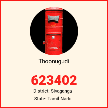 Thoonugudi pin code, district Sivaganga in Tamil Nadu