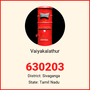 Vaiyakalathur pin code, district Sivaganga in Tamil Nadu
