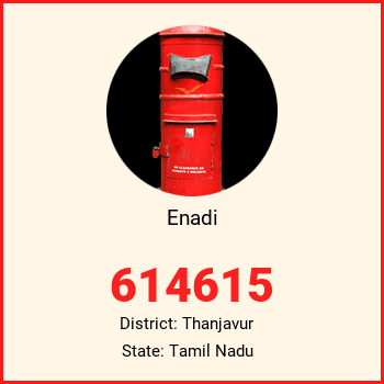 Enadi pin code, district Thanjavur in Tamil Nadu
