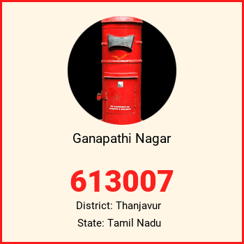 Ganapathi Nagar pin code, district Thanjavur in Tamil Nadu