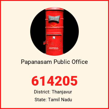 Papanasam Public Office pin code, district Thanjavur in Tamil Nadu