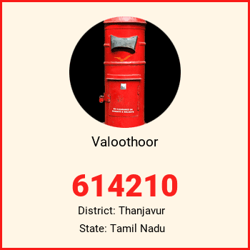 Valoothoor pin code, district Thanjavur in Tamil Nadu