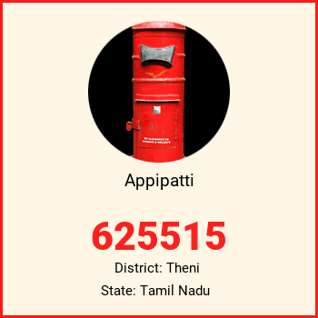 Appipatti pin code, district Theni in Tamil Nadu