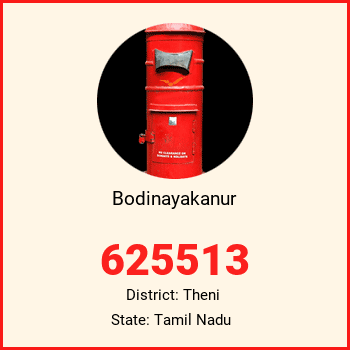 Bodinayakanur pin code, district Theni in Tamil Nadu