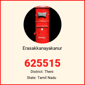 Erasakkanayakanur pin code, district Theni in Tamil Nadu
