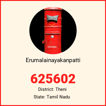 Erumalainayakanpatti pin code, district Theni in Tamil Nadu