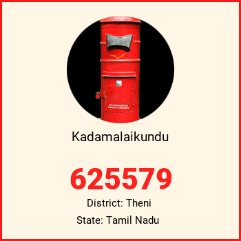 Kadamalaikundu pin code, district Theni in Tamil Nadu