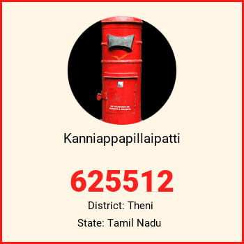 Kanniappapillaipatti pin code, district Theni in Tamil Nadu