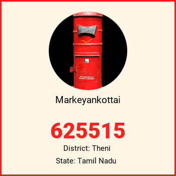 Markeyankottai pin code, district Theni in Tamil Nadu