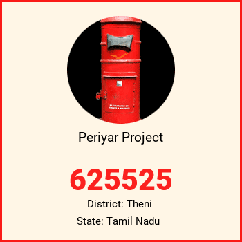 Periyar Project pin code, district Theni in Tamil Nadu