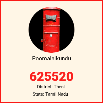 Poomalaikundu pin code, district Theni in Tamil Nadu