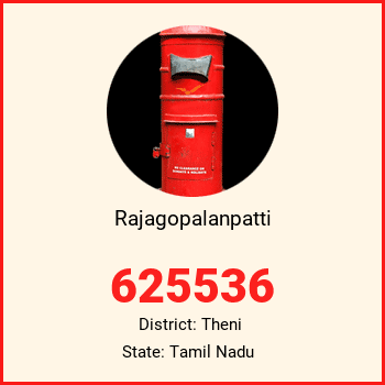 Rajagopalanpatti pin code, district Theni in Tamil Nadu