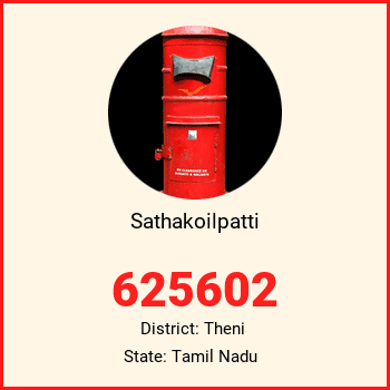 Sathakoilpatti pin code, district Theni in Tamil Nadu