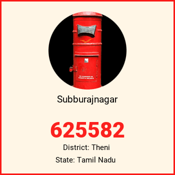 Subburajnagar pin code, district Theni in Tamil Nadu
