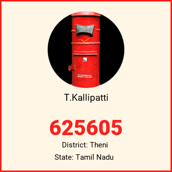T.Kallipatti pin code, district Theni in Tamil Nadu