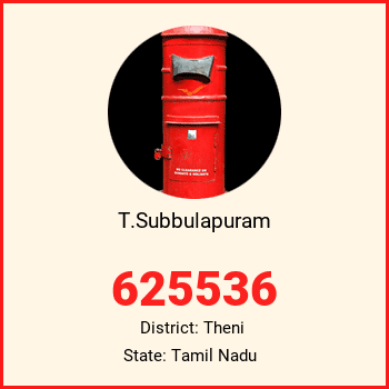 T.Subbulapuram pin code, district Theni in Tamil Nadu