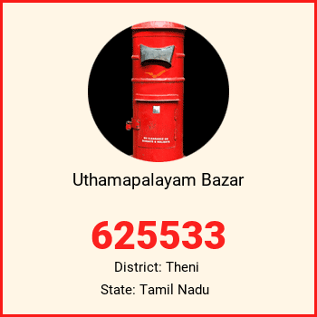 Uthamapalayam Bazar pin code, district Theni in Tamil Nadu