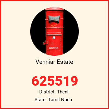 Venniar Estate pin code, district Theni in Tamil Nadu