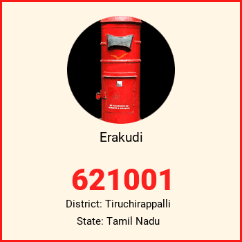 Erakudi pin code, district Tiruchirappalli in Tamil Nadu