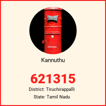 Kannuthu pin code, district Tiruchirappalli in Tamil Nadu