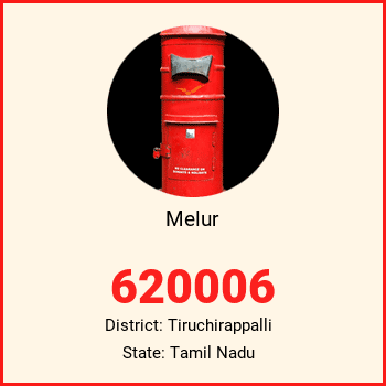 Melur pin code, district Tiruchirappalli in Tamil Nadu