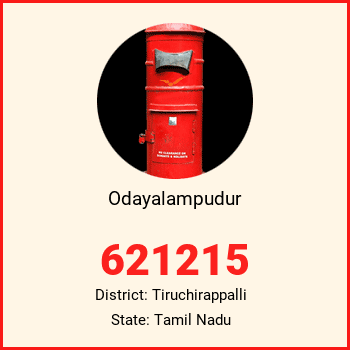Odayalampudur pin code, district Tiruchirappalli in Tamil Nadu