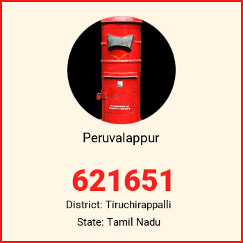 Peruvalappur pin code, district Tiruchirappalli in Tamil Nadu