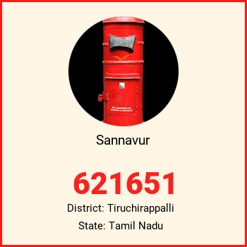 Sannavur pin code, district Tiruchirappalli in Tamil Nadu