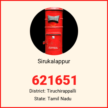 Sirukalappur pin code, district Tiruchirappalli in Tamil Nadu