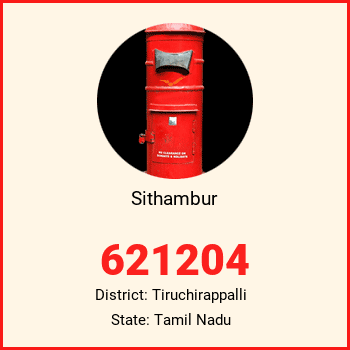 Sithambur pin code, district Tiruchirappalli in Tamil Nadu