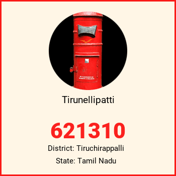 Tirunellipatti pin code, district Tiruchirappalli in Tamil Nadu