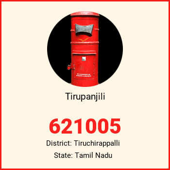 Tirupanjili pin code, district Tiruchirappalli in Tamil Nadu