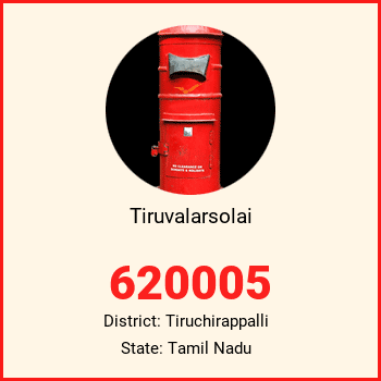 Tiruvalarsolai pin code, district Tiruchirappalli in Tamil Nadu