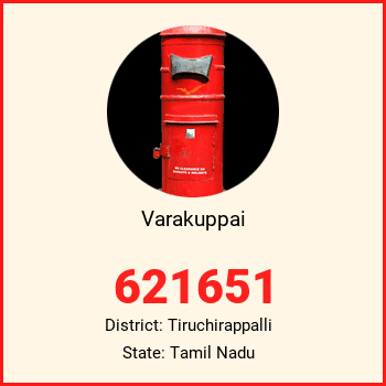 Varakuppai pin code, district Tiruchirappalli in Tamil Nadu