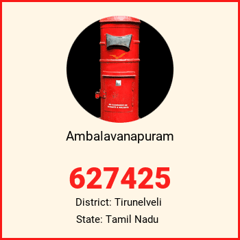 Ambalavanapuram pin code, district Tirunelveli in Tamil Nadu