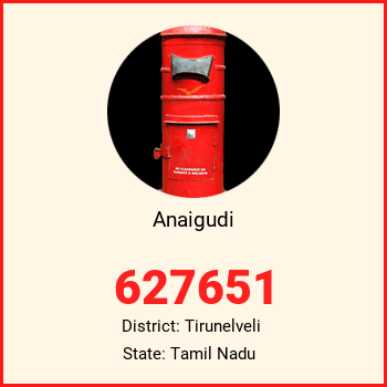 Anaigudi pin code, district Tirunelveli in Tamil Nadu
