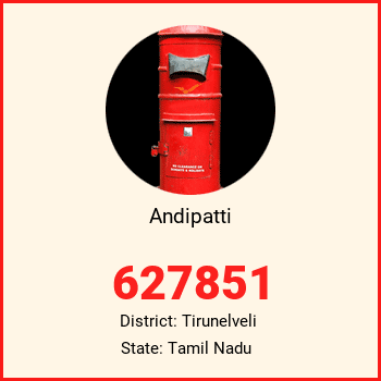 Andipatti pin code, district Tirunelveli in Tamil Nadu