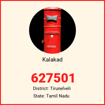 Kalakad pin code, district Tirunelveli in Tamil Nadu