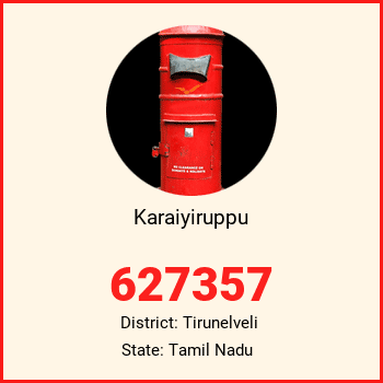 Karaiyiruppu pin code, district Tirunelveli in Tamil Nadu