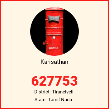 Karisathan pin code, district Tirunelveli in Tamil Nadu