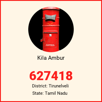 Kila Ambur pin code, district Tirunelveli in Tamil Nadu